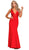 Plunging V-neck Sheath Dress