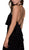 Nox Anabel - Q132 Halter Neck Trumpet Dress With Sweep Train In Black