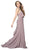 Nox Anabel - Q132 Halter Neck Trumpet Dress With Sweep Train In Pink