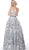 Jovani - 62172 Strapless Floral Embroidered Sweetheart Ballgown In Silver