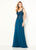 Cameron Blake - 219690W Bead Embroidered A-Line Evening Dress In Green