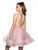 Blush by Alexia Designs - 11827 Beaded Deep V-neck Tulle A-line Dress In Pink