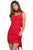 Sherri Hill - 53196 Lace Scoop Back Bow Short Dress In Red