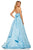 Sherri Hill - 52926 Long Surplice Sweetheart A Line Dress In Blue