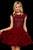 Sherri Hill - 53109 Beaded Ruffled A-Line Short Dress In Red