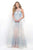 Blush - Bedazzled and Embroidered Ball Gown 5614 in Neutral and Blue