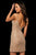 Sherri Hill - 52991 Short Plunging V-Neck Beaded Dress In Neutral