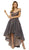 Nox Anabel - R164 Glitter Lattice High Low A-Line Gown In Blue