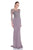 Terani Couture - 1611M0644 Illusion Sleeves Evening Gown in Neutral