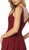 Nox Anabel - R218 Plunging V-neck Pleated A-line Dress In Red