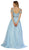 Nox Anabel - R224 Embellished Sweetheart Pleated Ballgown In Blue