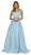 Nox Anabel - R224 Embellished Sweetheart Pleated Ballgown In Blue