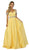 Nox Anabel - R224 Embellished Sweetheart Pleated Ballgown In Yellow