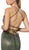 Nox Anabel - R273 Shimmering Halter Neck String Tie Back Mermaid Gown In Green and Gold