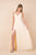 Nox Anabel - R275P Plunging V-neck A-line Dress With Slit In Gold