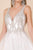 Nox Anabel - R283 Embellished Plunging V-neck A-line Gown