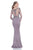 Terani Couture - 1611M0644 Illusion Sleeves Evening Gown in Neutral