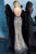 Jovani - 64198 Illusion Bateau Beaded Long Dress In Black and Nude