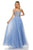 Sherri Hill - 52913 Scoop Long Tulle A-Line Skirt Evening Dress In Blue