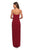 La Femme - 28204 Strapless Jersey Sheath Dress With Slit In Red
