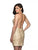 Black - B171 Embellished Lace-Up Back Sheath Dress In Gold