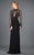 Rachel Allan Couture - 8266 Long Sleeve Embellished High Neck Gown in Black