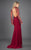 Rachel Allan Couture - 8266 Long Sleeve Embellished High Neck Gown in Red