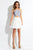 Rachel Allan Short - 4393 Two-Piece Halter Top Cocktail Dress in White