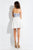 Rachel Allan Short - 4393 Two-Piece Halter Top Cocktail Dress in White