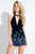 Rachel Allan Short - 4396 Haltered Choker Jersey Romper  in Black
