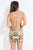 Rachel Allan Short - 4403 Sequined Open Back Short Dress in Gold
