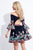 Rachel Allan Short - 4409 Off The Shoulder Embroidered Dress  in Black