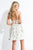 Rachel Allan Short - 4412 Two Piece Embroidered Cocktail Dress in White