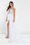 Rachel Allan Prima Donna - 5006 Strapless Sweetheart Slit Evening Gown in White