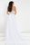 Rachel Allan Prima Donna - 5006 Strapless Sweetheart Slit Evening Gown in White