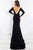 Rachel Allan Prima Donna - 5947 Long Sleeve Illusion Beaded Gown in Black