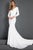 Rachel Allan Prima Donna - 5947 Long Sleeve Illusion Beaded Gown in White