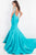 Rachel Allan Prima Donna - 5971 Embellished Sleeves Mermaid Gown  in Blue