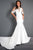 Rachel Allan Prima Donna - 5971 Embellished Sleeves Mermaid Gown  in White