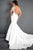 Rachel Allan Prima Donna - 5971 Embellished Sleeves Mermaid Gown  in White