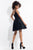 Rachel Allan LBD - L1127 Appliqued Lace Bustier Dress in Black