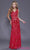 Shail K - 12139 Sleeveless Sequin Embellished Evening Dress In Red