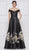 Rina Di Montella - RD2640 Embroidered Off-Shoulder Mikado Ballgown In Black and Multi-Color