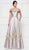 Rina Di Montella - RD2640 Embroidered Off-Shoulder Mikado Ballgown In White and Multi-Color