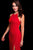 59884 High Halter Glitter Jersey Sheath Gown
