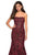 La Femme - 27178 Sequined Lace Mermaid Dress In Red and Black