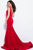 59300 Sleeveless Deep V-neck Mermaid Dress