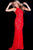 JVN41875 Lace Fitted Open Back Dress
