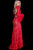 JVN58144 Long Bell Sleeve Embellished Lace Gown