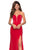 La Femme - 27051 Deep Sweetheart Jersey Trumpet Dress In Red